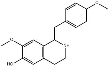 1,2,3,4-Tetrahydro-7-methoxy-1-[(4-methoxyphenyl)methyl]-6-isoquinolinol Struktur