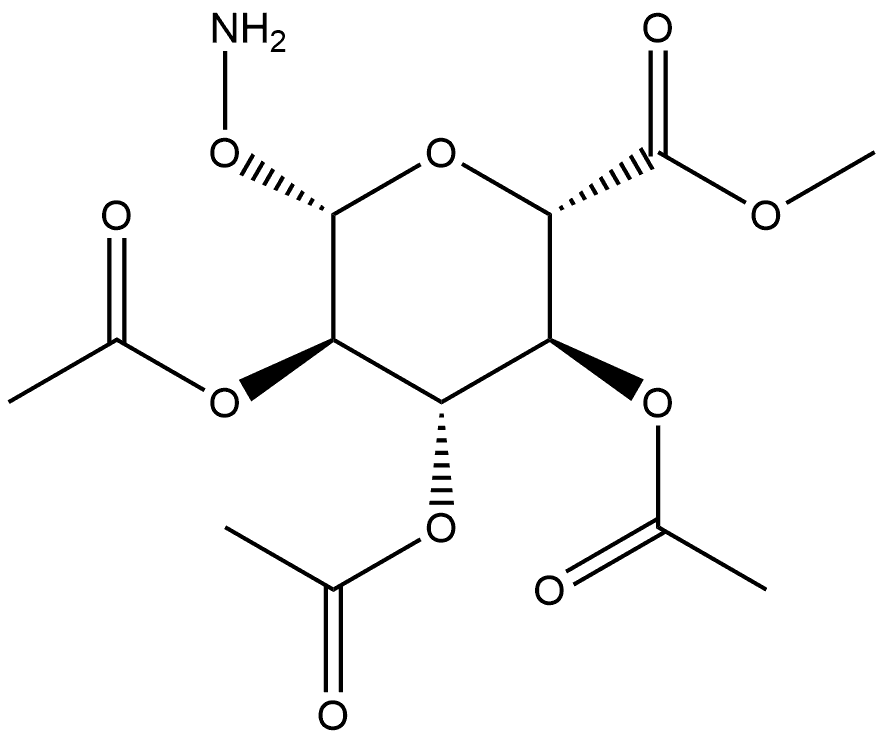 1-O-Amino-β-D-glucopyranuronic Acid 2,3,4-Triacetate Methyl Ester Struktur