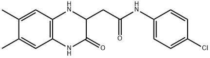 N-(4-Chlorophenyl)-2-(6,7-dimethyl-3-oxo-1,2,3,4-tetrahydroquinoxalin-2-yl)acetamide Struktur