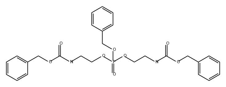 5,7-Dioxa-2,10-diaza-6-phosphaundecanedioic acid, 6-(phenylmethoxy)-, bis(phenylmethyl) ester, 6-oxide (9CI) Struktur