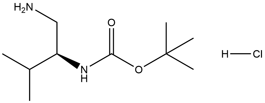 tert-butyl (S)-(1-amino-3-methylbutan-2-yl)carbamate hydrochloride Struktur