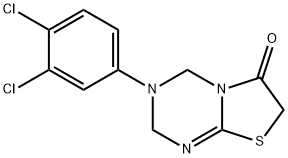 3-(3,4-Dichlorophenyl)-3,4-dihydro-2H-[1,3]thiazolo[3,2-a][1,3,5]triazin-6(7H)-one Struktur