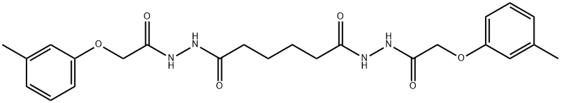 N'1,N'6-bis[(3-methylphenoxy)acetyl]hexanedihydrazide Struktur