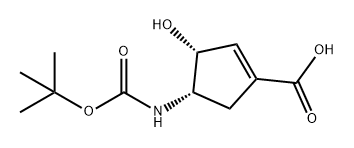 1-Cyclopentene-1-carboxylic acid, 4-[[(1,1-dimethylethoxy)carbonyl]amino]-3-hydroxy-, (3R,4S)-