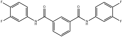 1-N,3-N-bis(3,4-difluorophenyl)benzene-1,3-dicarboxamide Struktur