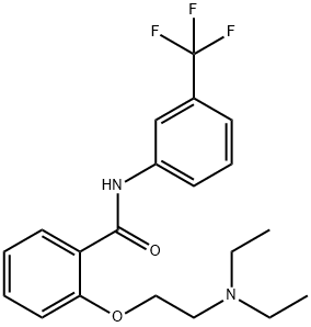 Benzamide, 2-[2-(diethylamino)ethoxy]-N-[3-(trifluoromethyl)phenyl]- Struktur