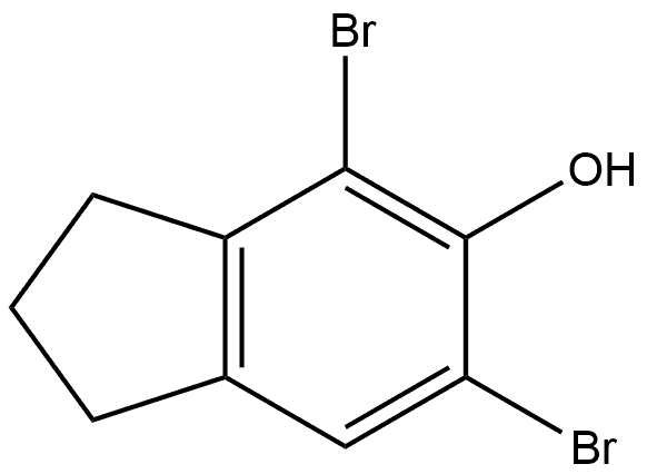 4,6-Dibromo-2,3-dihydro-1H-inden-5-ol Struktur