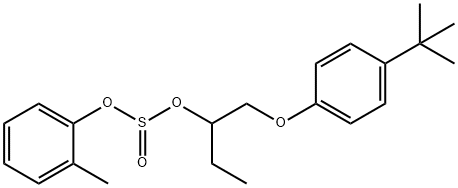 Sulfurous acid 1-[(p-tert-butylphenoxy)methyl]propyl=2-methylphenyl ester Struktur