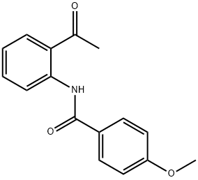 Benzamide, N-(2-acetylphenyl)-4-methoxy- Struktur