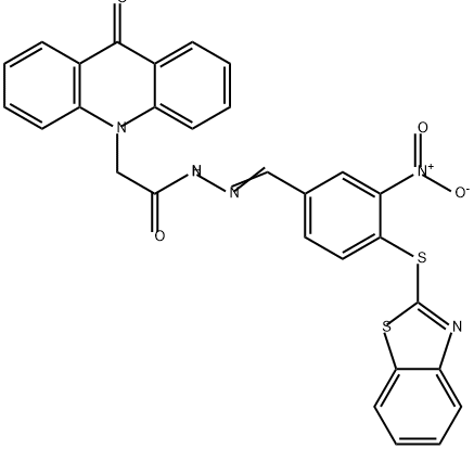 10(9H)-Acridineacetic acid, 9-oxo-, 2-[[4-(2-benzothiazolylthio)-3-nitrophenyl]methylene]hydrazide|化合物 LX-4