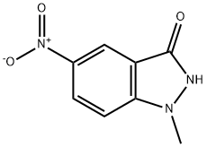 3H-Indazol-3-one, 1,2-dihydro-1-methyl-5-nitro- Struktur