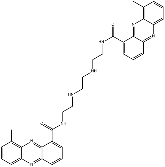 1-Phenazinecarboxamide, N,N'-[1,2-ethanediylbis(imino-2,1-ethanediyl)]bis[9-methyl- Struktur