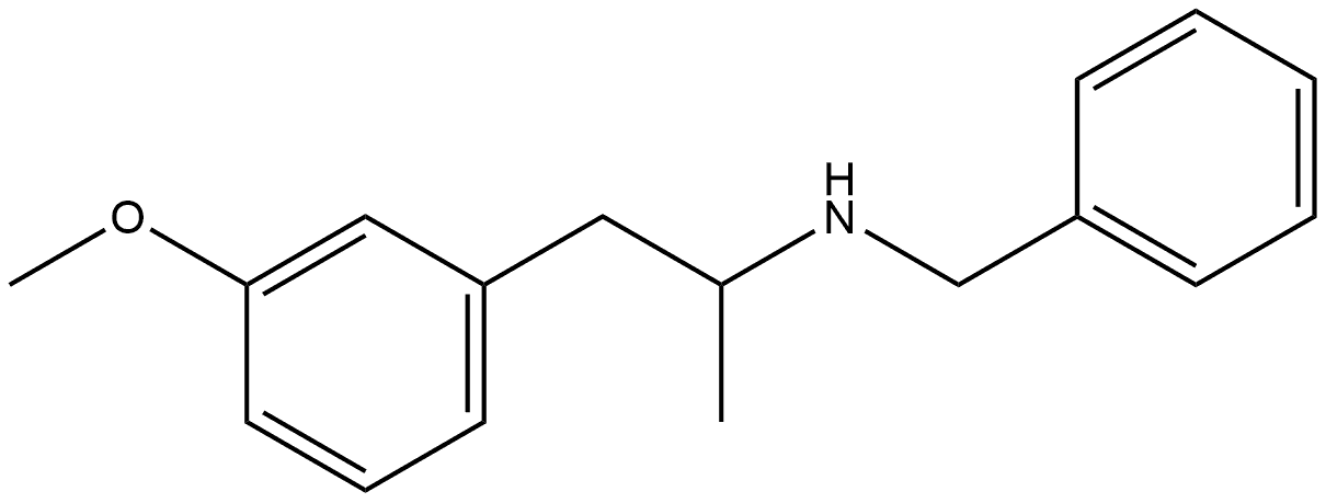 Benzeneethanamine, 3-methoxy-α-methyl-N-(phenylmethyl)- Struktur