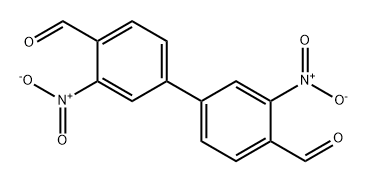 [1,1'-Biphenyl]-4,4'-dicarboxaldehyde, 3,3'-dinitro- Struktur