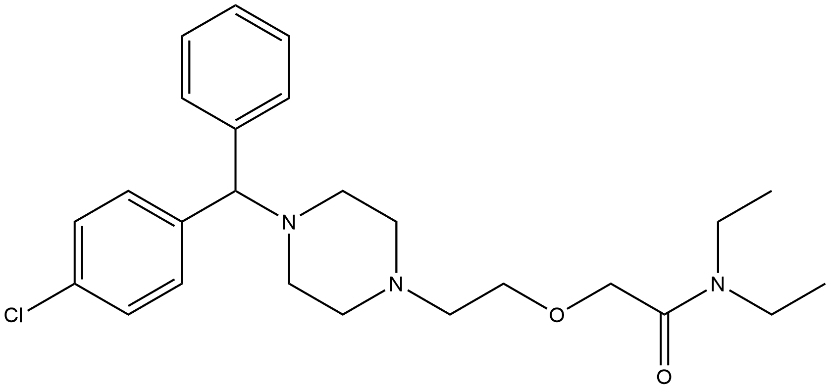 Acetamide, 2-[2-[4-[(4-chlorophenyl)phenylmethyl]-1-piperazinyl]ethoxy]-N,N-diethyl-