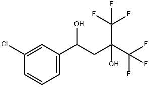 1,3-Butanediol, 1-(3-chlorophenyl)-4,4,4-trifluoro-3-(trifluoromethyl)- Struktur