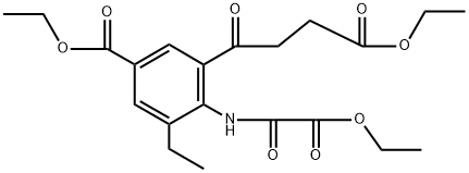 3-(3-ETHOXYCARBONYL-PROPIONYL)-4-(ETHOXYOXALYL-AMINO)-5-ET-BENZOIC ACID ET ESTER Struktur