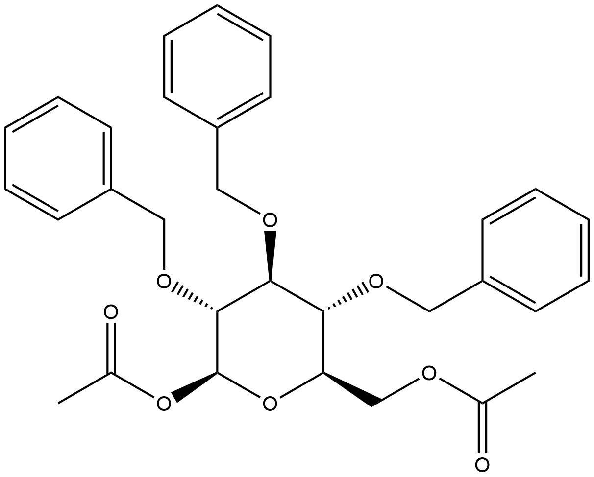 β-D-Glucopyranose, 2,3,4-tris-O-(phenylmethyl)-, 1,6-diacetate