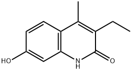 2(1H)-Quinolinone,3-ethyl-7-hydroxy-4-methyl-(9CI) Struktur