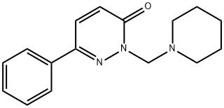 3(2H)-Pyridazinone, 6-phenyl-2-(1-piperidinylmethyl)- Struktur