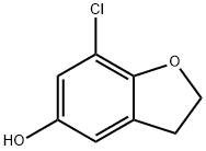 5-Benzofuranol, 7-chloro-2,3-dihydro- Struktur