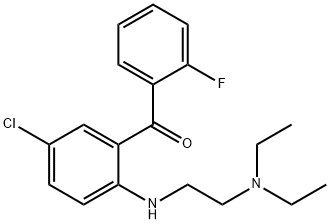 Methanone, [5-chloro-2-[[2-(diethylamino)ethyl]amino]phenyl](2-fluorophenyl)- Struktur