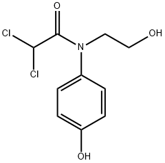 Acetamide, 2,2-dichloro-N-(2-hydroxyethyl)-N-(4-hydroxyphenyl)- Struktur