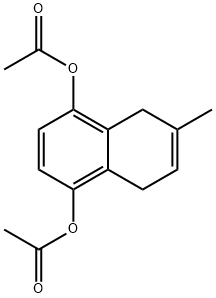 1,4-Naphthalenediol, 5,8-dihydro-6-methyl-, 1,4-diacetate Struktur