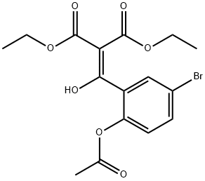 Propanedioic acid, 2-[[2-(acetyloxy)-5-bromophenyl]hydroxymethylene]-, 1,3-diethyl ester