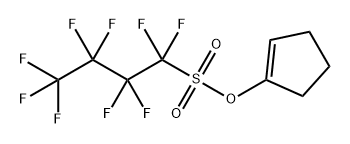 1-Butanesulfonic acid, 1,1,2,2,3,3,4,4,4-nonafluoro-, 1-cyclopenten-1-yl ester Struktur