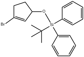 Silane, [(3-bromo-2-cyclopenten-1-yl)oxy](1,1-dimethylethyl)diphenyl- (9CI) Struktur