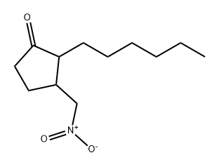 Cyclopentanone, 2-hexyl-3-(nitromethyl)-