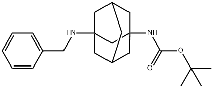 Carbamic acid, [3-[(phenylmethyl)amino]tricyclo[3.3.1.13,7]dec-1-yl]-, 1,1-dimethylethyl ester (9CI) Struktur