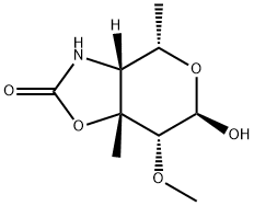 4H-Pyrano[3,4-d]oxazol-2(3H)-one,tetrahydro-6-hydroxy-7-methoxy-4,7a- Struktur