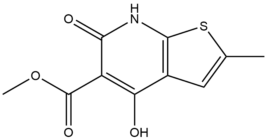 Methyl 6,7-dihydro-4-hydroxy-2-methyl-6-oxothieno[2,3-b]pyridine-5-carboxylate Struktur