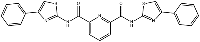 2-N,6-N-bis(4-phenyl-1,3-thiazol-2-yl)pyridine-2,6-dicarboxamide Struktur