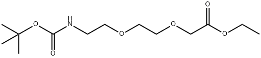 5,8,11-Trioxa-2-azatridecanoic acid, 10-oxo-, 1,1-dimethylethyl ester Struktur