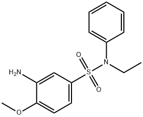 3-amino-N-ethyl-4-methoxy-N-phenylbenzene-1-sulfonamide Struktur