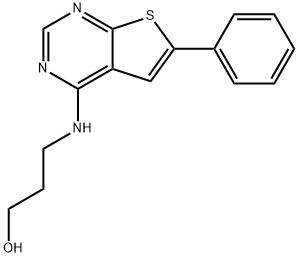 3-({6-Phenylthieno[2,3-d]pyrimidin-4-yl}amino)propan-1-ol Struktur