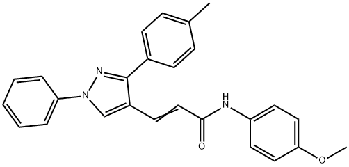 2-Propenamide, N-(4-methoxyphenyl)-3-[3-(4-methylphenyl)-1-phenyl-1H-pyrazol-4-yl]- Struktur