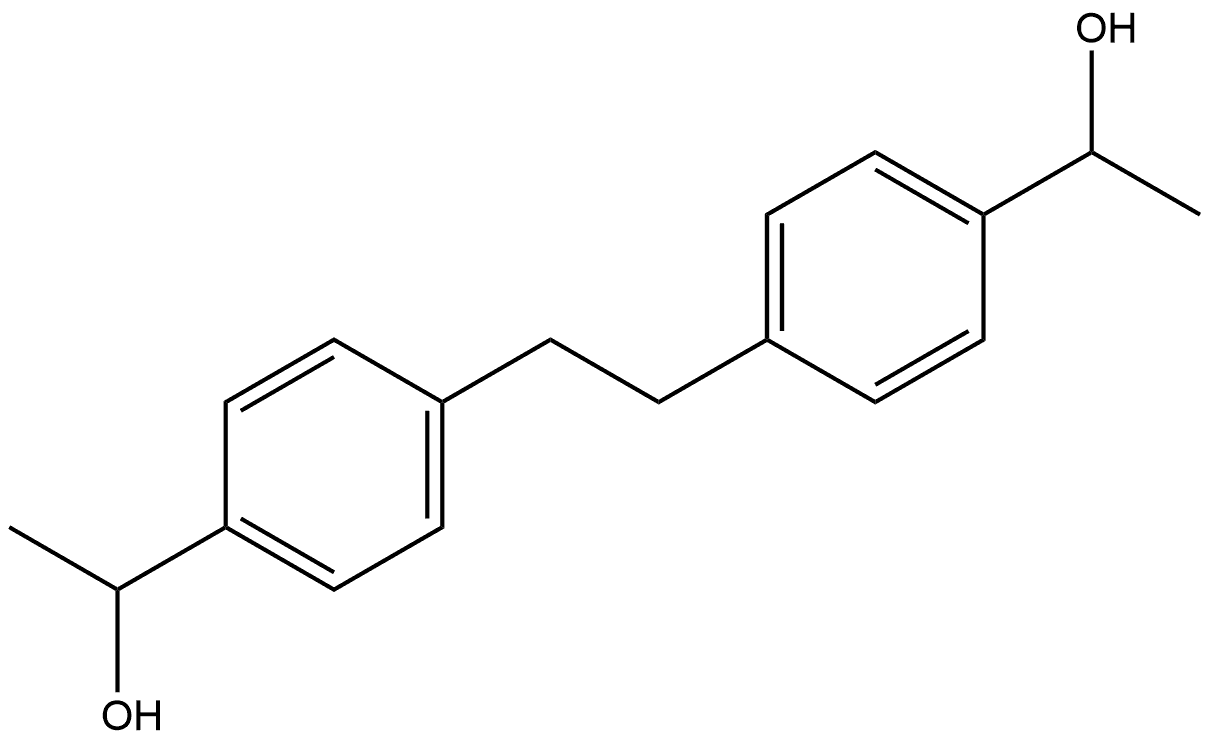 Benzenemethanol, 4,4'-(1,2-ethanediyl)bis[α-methyl- Struktur