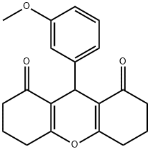 1H-Xanthene-1,8(2H)-dione, 3,4,5,6,7,9-hexahydro-9-(3-methoxyphenyl)- Struktur