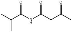 Butanamide, N-(2-methyl-1-oxopropyl)-3-oxo- Struktur