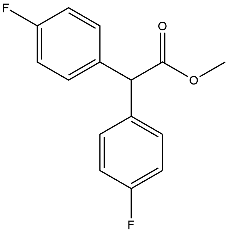 Benzeneacetic acid, 4-fluoro-α-(4-fluorophenyl)-, methyl ester Structure