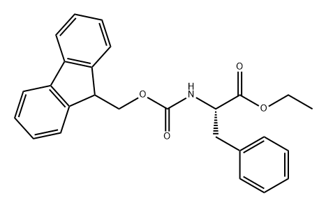 L-Phenylalanine, N-[(9H-fluoren-9-ylmethoxy)carbonyl]-, ethyl ester Struktur