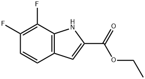 1H-Indole-2-carboxylic acid, 6,7-difluoro-, ethyl ester Struktur