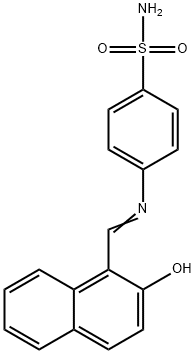 Benzenesulfonamide, 4-[[(2-hydroxy-1-naphthalenyl)methylene]amino]- Struktur