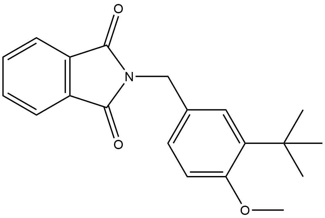 2-[[3-(1,1-Dimethylethyl)-4-methoxyphenyl]methyl]-1H-isoindole-1,3(2H)-dione Struktur