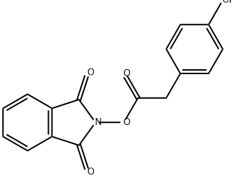 Benzeneacetic acid, 4-chloro-, 1,3-dihydro-1,3-dioxo-2H-isoindol-2-yl ester Struktur