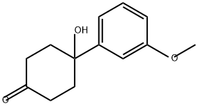 Cyclohexanone, 4-hydroxy-4-(3-methoxyphenyl)- Struktur